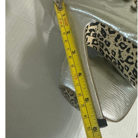 Ami Club wear Silver stiletto knee boots 6.5 with silver see pics for flaws - Picture 5 of 14